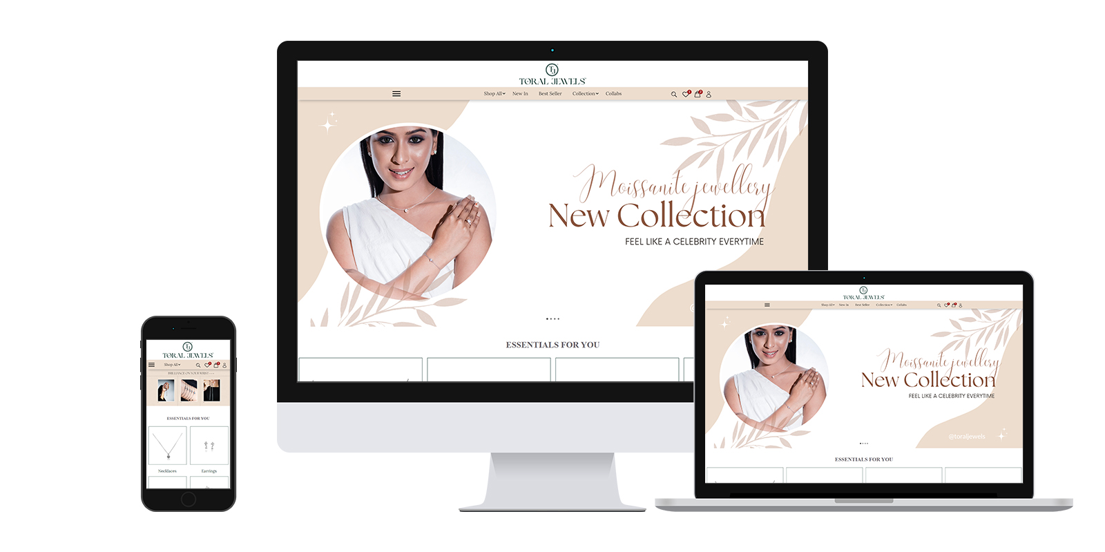 Portfolio Project | E Commerce Website for Toral Jewels
