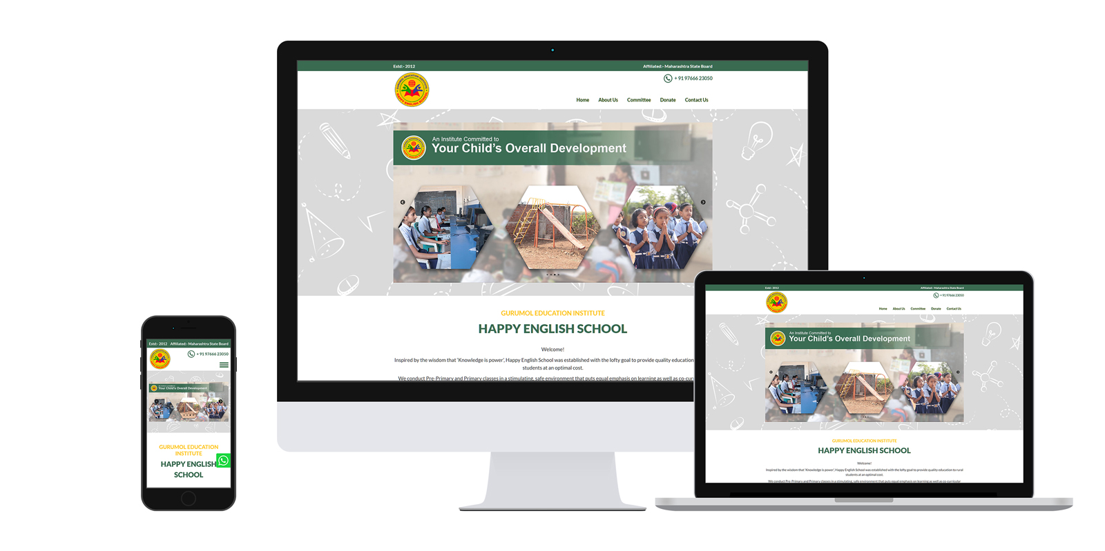 Portfolio Project | Happy English School 