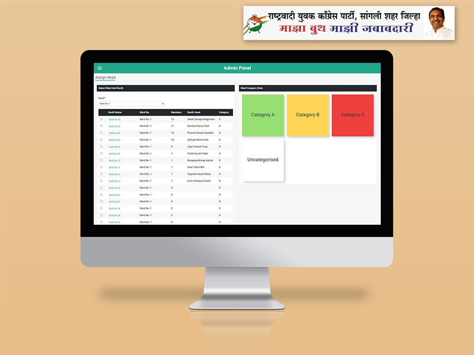 Booth Management System for NCP Sangli by Lucid Edge Tech Serv