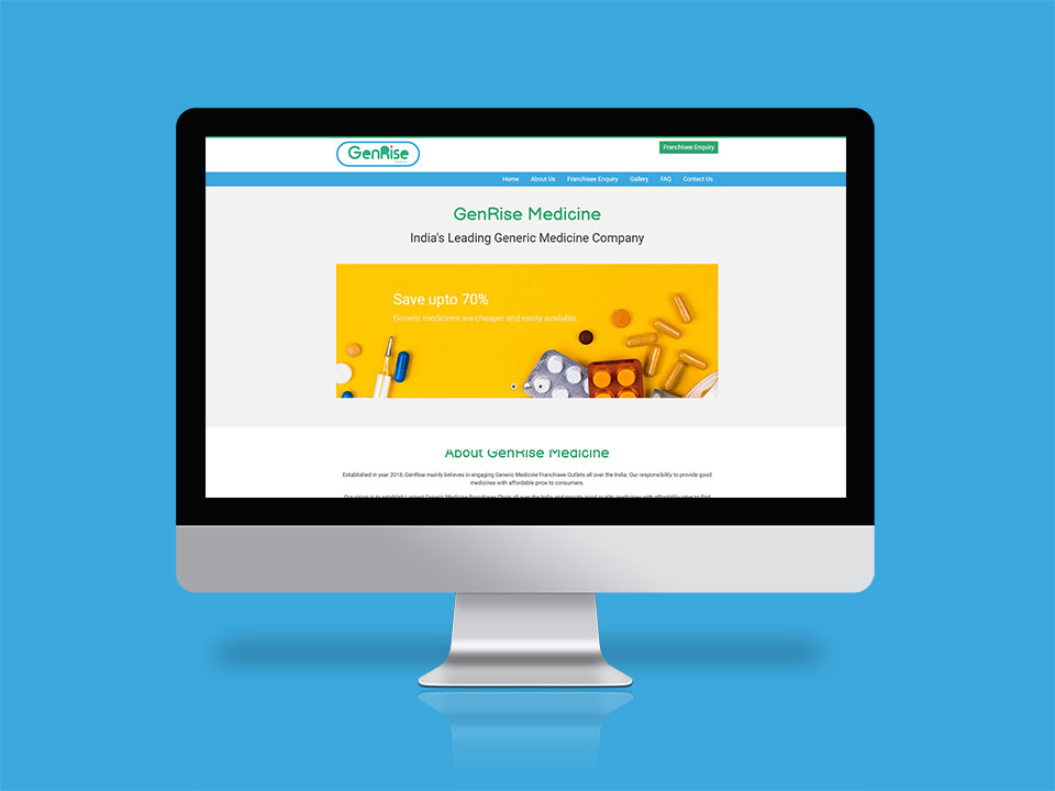 Business Website for Genrise Medicine by Lucid Edge Tech Serv