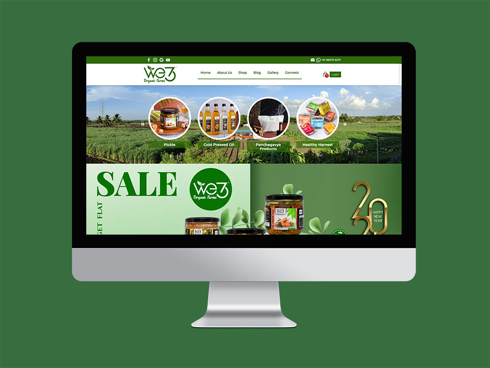 E-Commerce Website for We 3 Organic Farms by Lucid Edge Tech Serv
